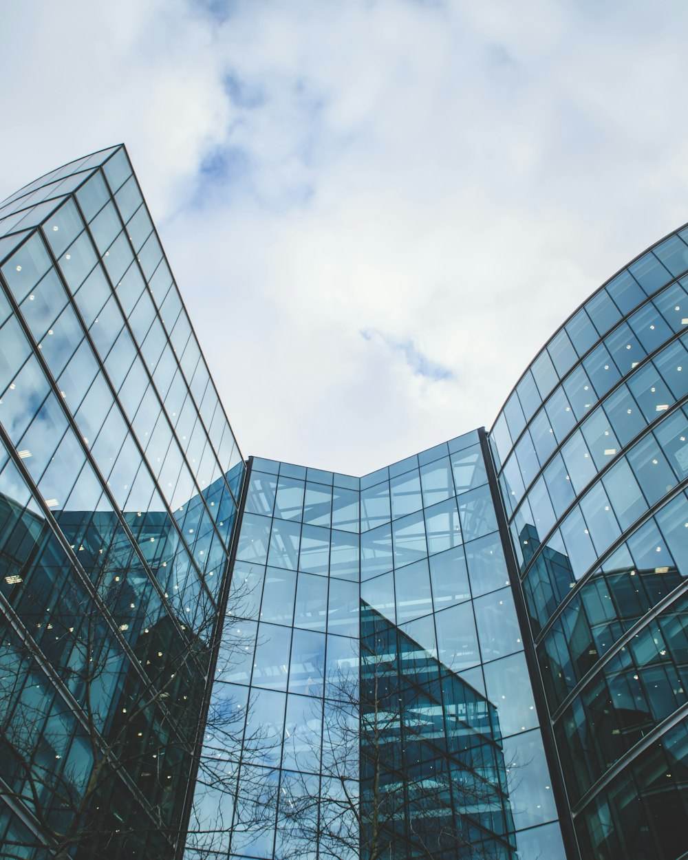 Modern glass office tower